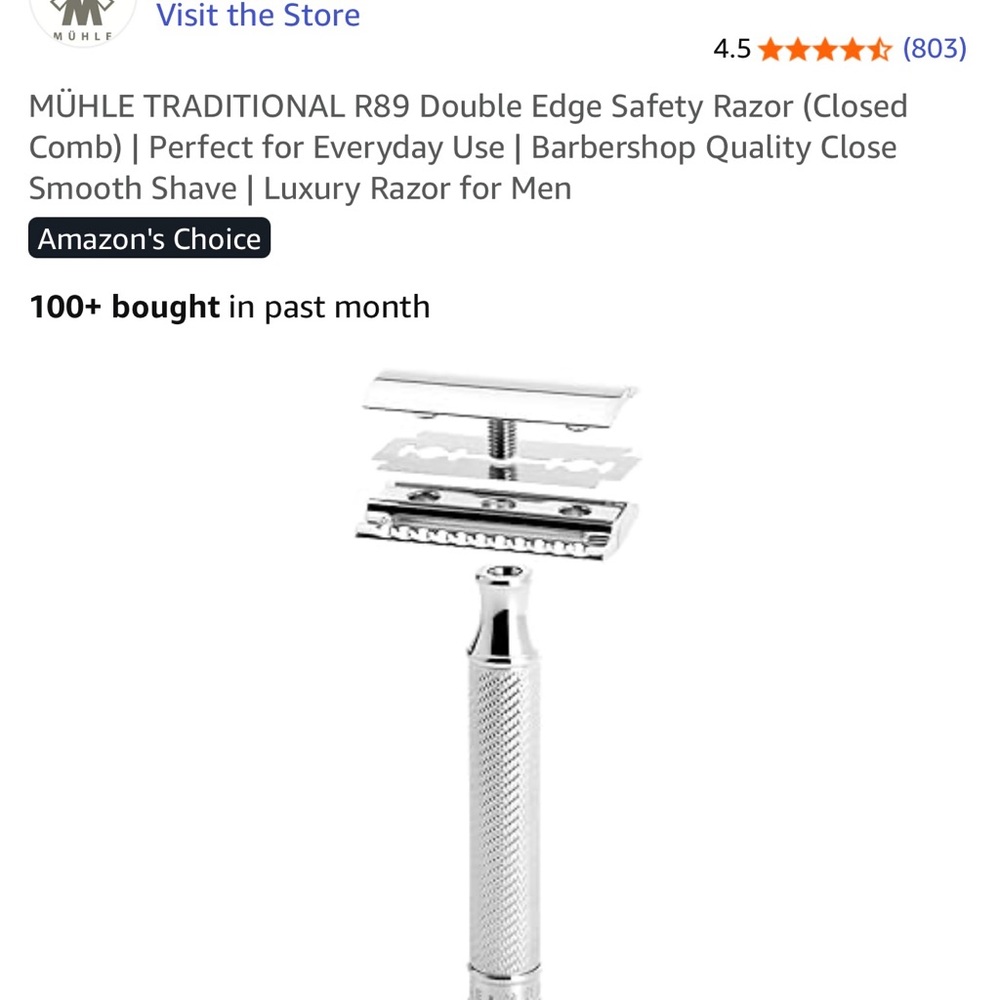 Muhle Chrome Safety Razor - Picture 11 of 14